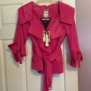 Never worn Yoana Baraschi vibrant pink jacket in size 8.